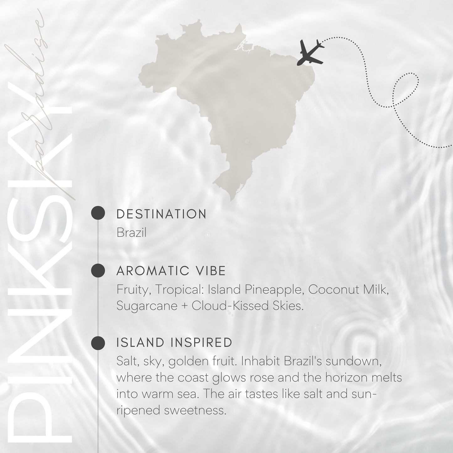 Map of Brazil with an airplane icon and descriptive text about the country.
